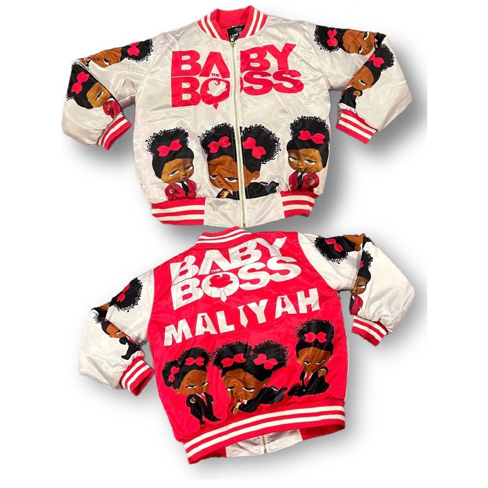 Vibrant melanin Baby Boss Cartoon Jacket